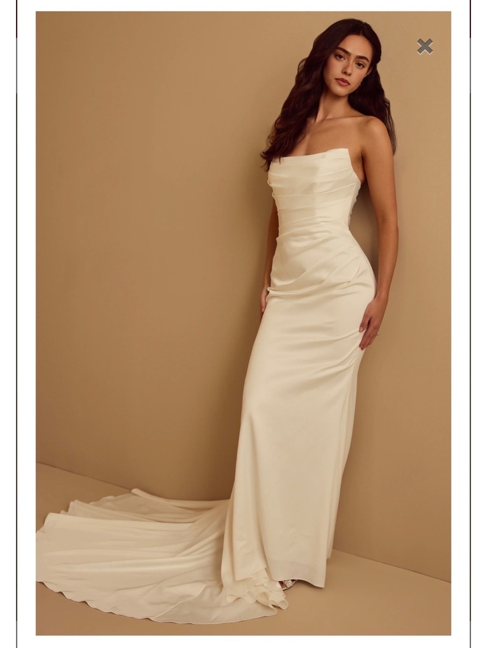 Vow’d Sol Wedding Dress Size 18 Ivory Satin Cowl Neck Bridal Gown